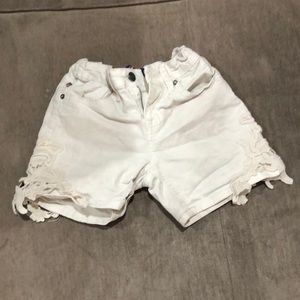 White Jean shorts